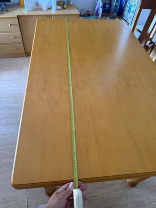 Mesa pino macizo y 6 sillas