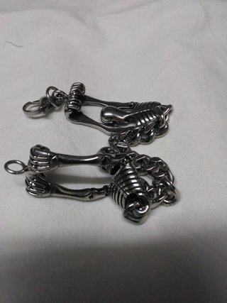 Collar Biker Calavera Plata