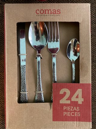 Comas Cubiertos Acero Inoxidable 24 Piezas Luna