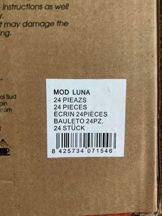 Comas Cubiertos Acero Inoxidable 24 Piezas Luna