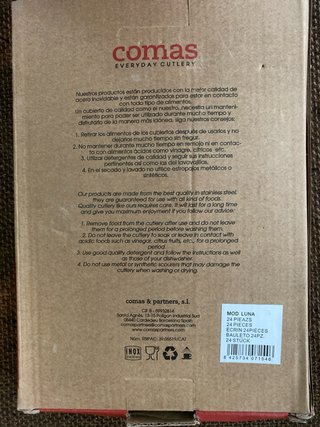 Comas Cubiertos Acero Inoxidable 24 Piezas Luna