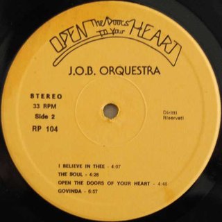 J.O.B. ORQUESTRA OPEN THE DOORS TO YOUR HEART LP