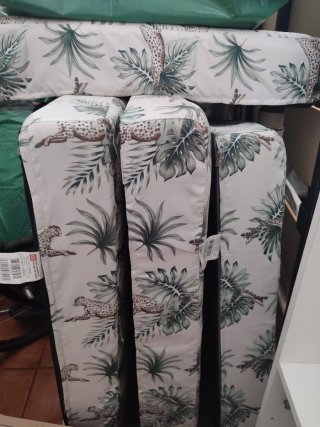 Cojines para palets con estampado de hojas