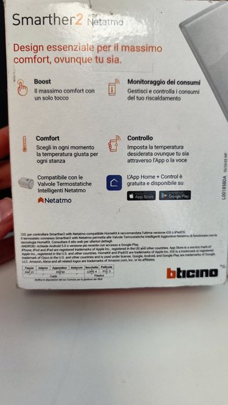 Termostato Smart BTicino Smarther2 con Netatmo