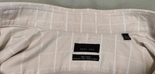 Camisa ZARA MAN Manga Larga Beige
