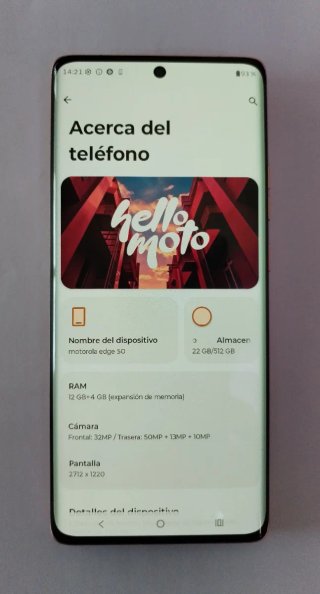 Motorola Edge 50, 512 GB. Android 16.0
