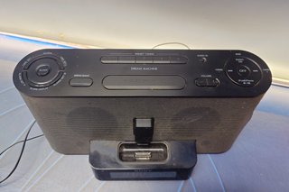 Altavoces, Radio Reloj Sony ICF-CS10IPMK2 Negro, con base para Ipod