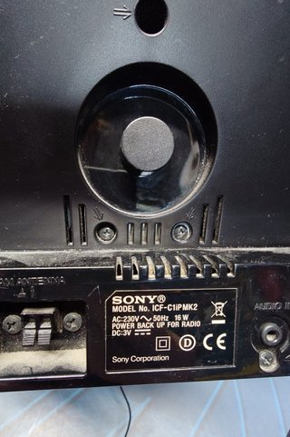 Altavoces, Radio Reloj Sony ICF-CS10IPMK2 Negro, con base para Ipod