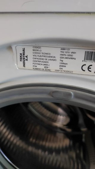 Lavadora TEKA 7kg