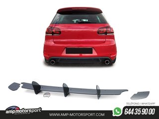 AÑADIDO DIFUSOR TRASERO VOLKSWAGEN GOLF 6 GTI 2008-2012 NEGRO BRILLO