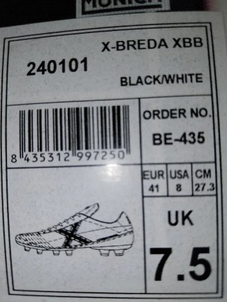 Botas fútbol Munich X-Breda XBB Talla 41