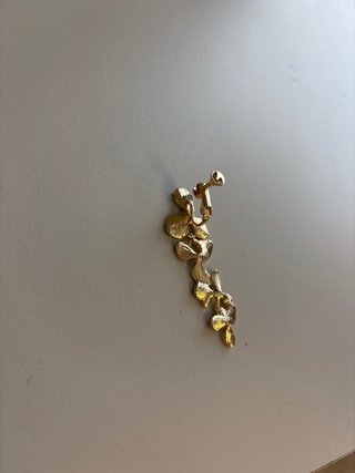 Pendientes florales de clip Dorados Sin agujero