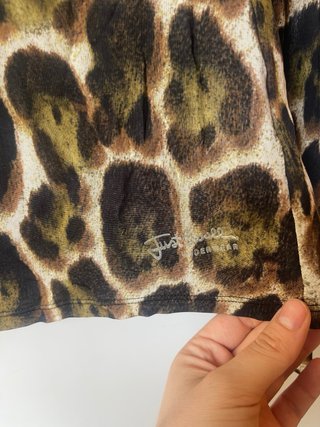 Top Just Cavalli animalier e pizzo