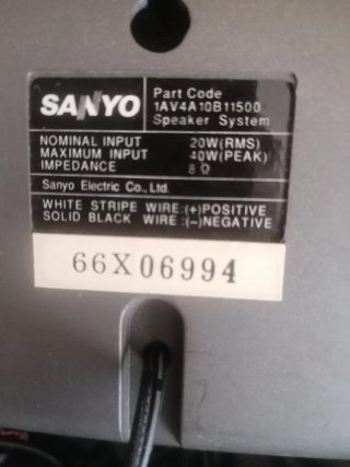 Colunas Sanyo Pretas