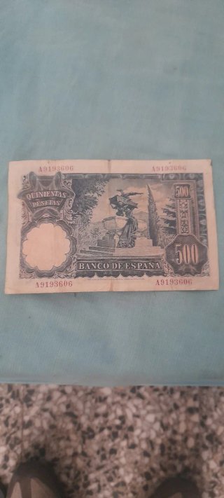 Billete 500 pesetas El Banco de España