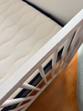 Cuna convertible en cama + colchón 70 x 140