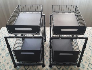 2 x Organizador de Armario Cocina Negro