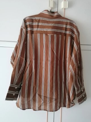 Camisa Marrón Rayas, Mango