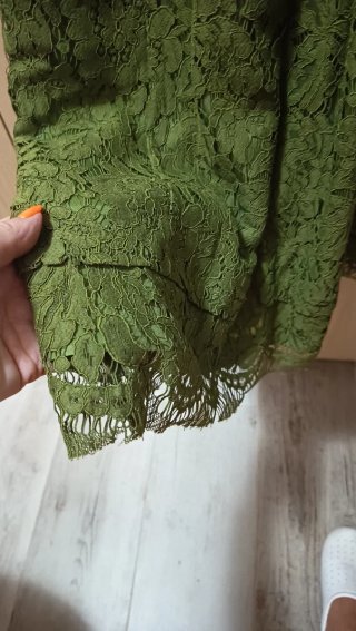 Abito donna elegante verde pizzo