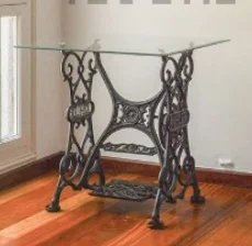 Base máquina coser antigua Kholer, mesa auxiliar