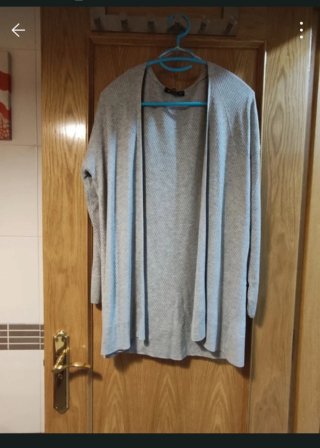 Chaquetilla larga gris talla S