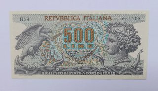 500 Lire Testa di Aretusa 23-02-1970 Fds-Unc