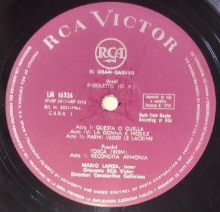 Vinili Classici Mario Lanza ed Enrico Caruso