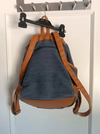 Bolso Mochila Vaquera Beloved Marrón y Azul