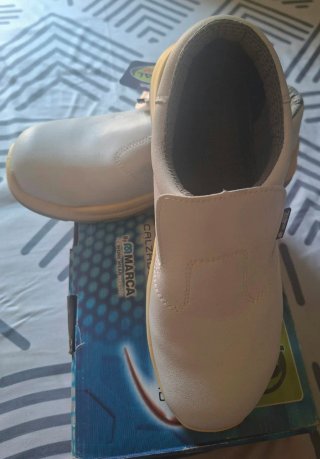 Zapatos de seguridad Blancos Mocasin unisex