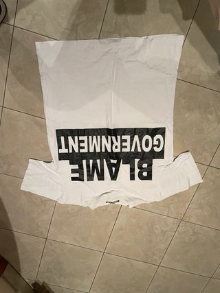 T-shirt Blame Government Bianca XXL
