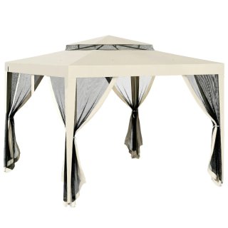 Carpa de Jardín 3x3m Beige y Negro