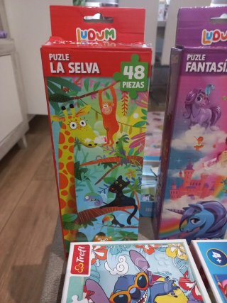 Lote 6 Puzzles de  3 y 4 años
