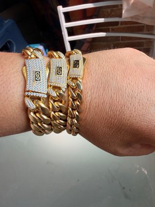 Conjunto Cadena + Pulsera Hombre Acero Inox. 316L