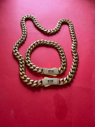 Conjunto Cadena + Pulsera Hombre Acero Inox. 316L