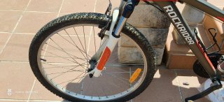 Bicicleta Rockrider Gris  Bicicleta Rockr fosforit