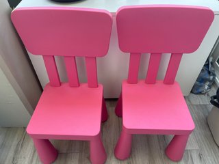 2 Sillas Infantiles IKEA Rosa