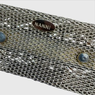 Cintura Nanni Vintage Pelle Oro Argento