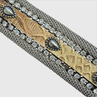 Cintura Nanni Vintage Pelle Oro Argento