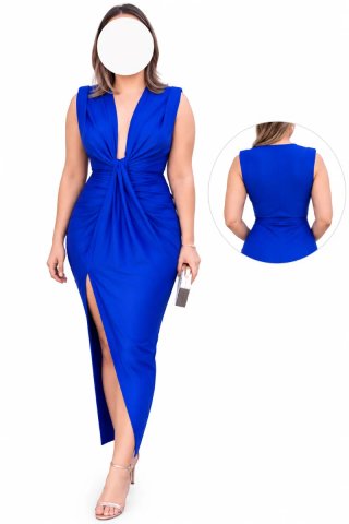 Vestido fiesta azul eléctrico
