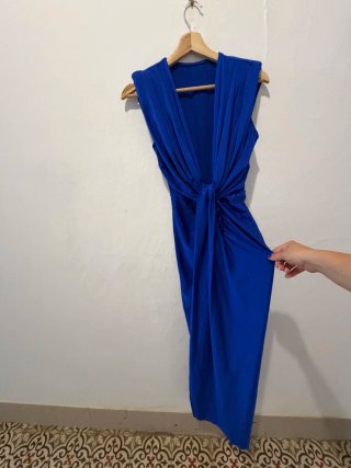 Vestido fiesta azul eléctrico