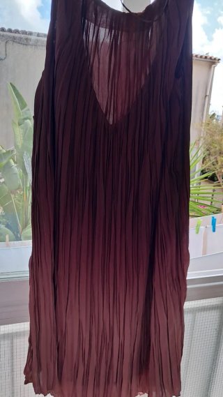 Vestido marrón Talla S con etiqueta