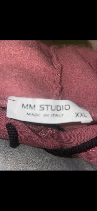 Felpa MM Studio Rosa Cappuccio Uomo XXL