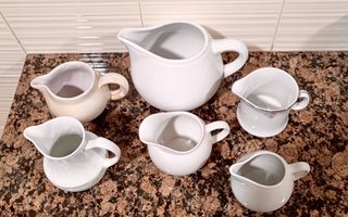 Set di 6 brocche per latte in porcellana