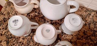 Set di 6 brocche per latte in porcellana
