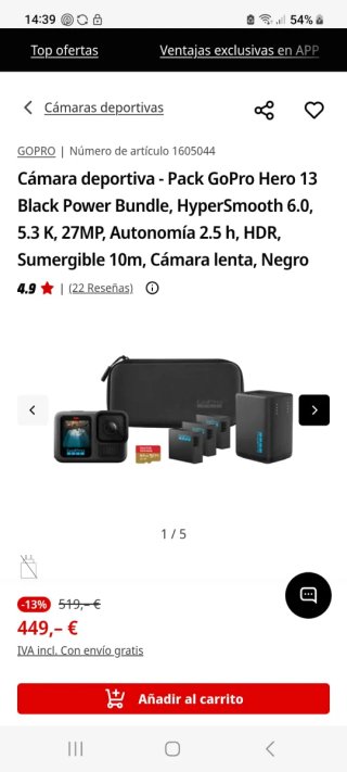 GoPro Fotocamera + Batterie + Scheda SD