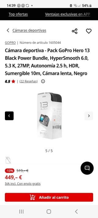 GoPro Fotocamera + Batterie + Scheda SD