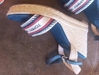 Sandalias Tommy Hilfiger Cuña Esparto Azul nr 38