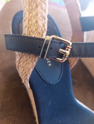 Sandalias Tommy Hilfiger Cuña Esparto Azul nr 38