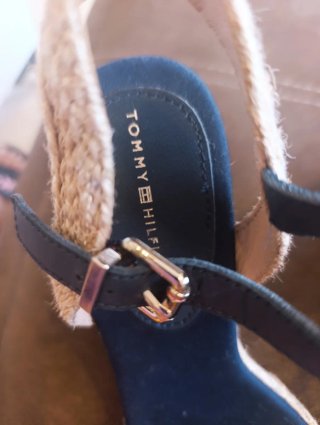 Sandalias Tommy Hilfiger Cuña Esparto Azul nr 38