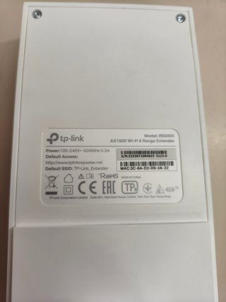 Repetidor WiFi 6 TP-Link RE500X AX1500 con puerto Gigabit negro
